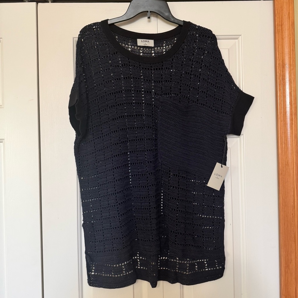 Loma London Crochet Short Sleeve‎ Women's Top